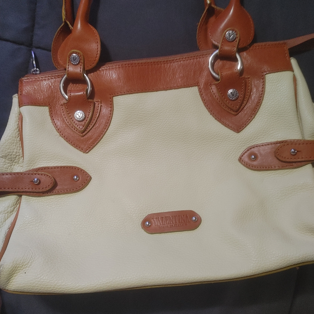 Valentina Tan and Cream Satchel
